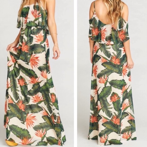 Show Me Your Mumu Caitlin Ruffle Maxi Dress XS - Picture 6 of 7